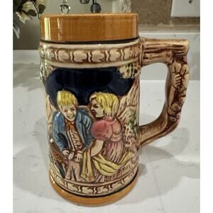HEILT ALLEN SCHMERZ Vintage German Collectible Embossed Beer Stein Mug
